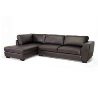 Baxton Studio IDS023-Brown LFC Orland Sectional Sofa Set with Left Facing Chaise